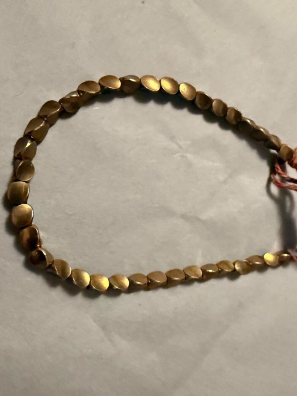 Boho Brass Tone Beaded Adjustable Bracelet Multicolor Cord Tassel Handmade Style